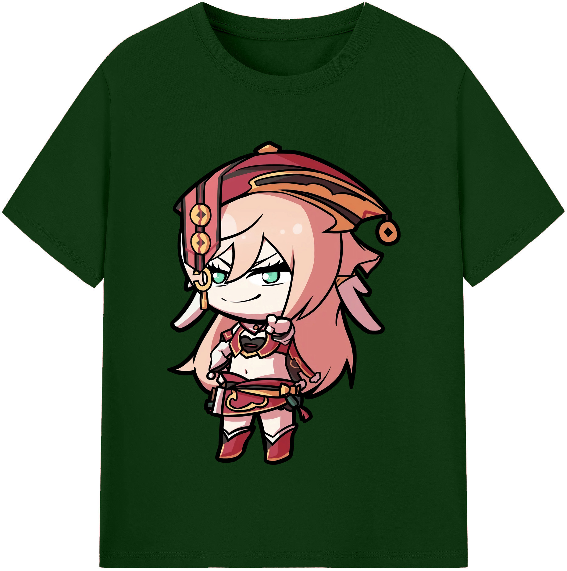 げんし神 ヤンフェイ genshin Yanfei 綿100％半袖Tシャツ（フロントプリント）